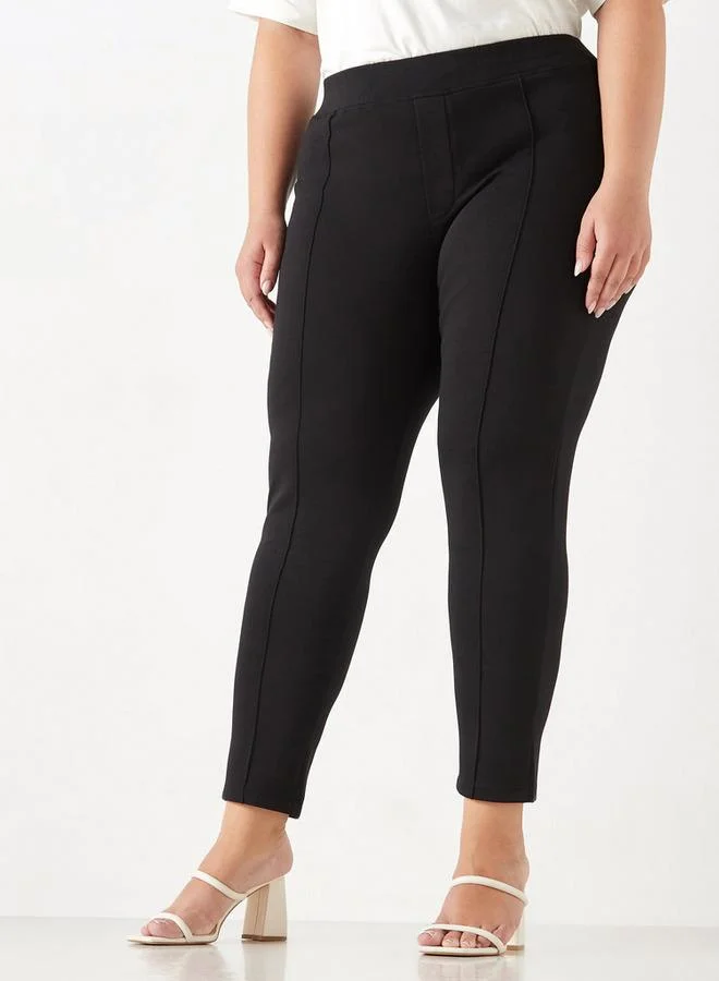 Ulla Popken Plus Size Ulla Popken Treggings with Elasticated Waistband