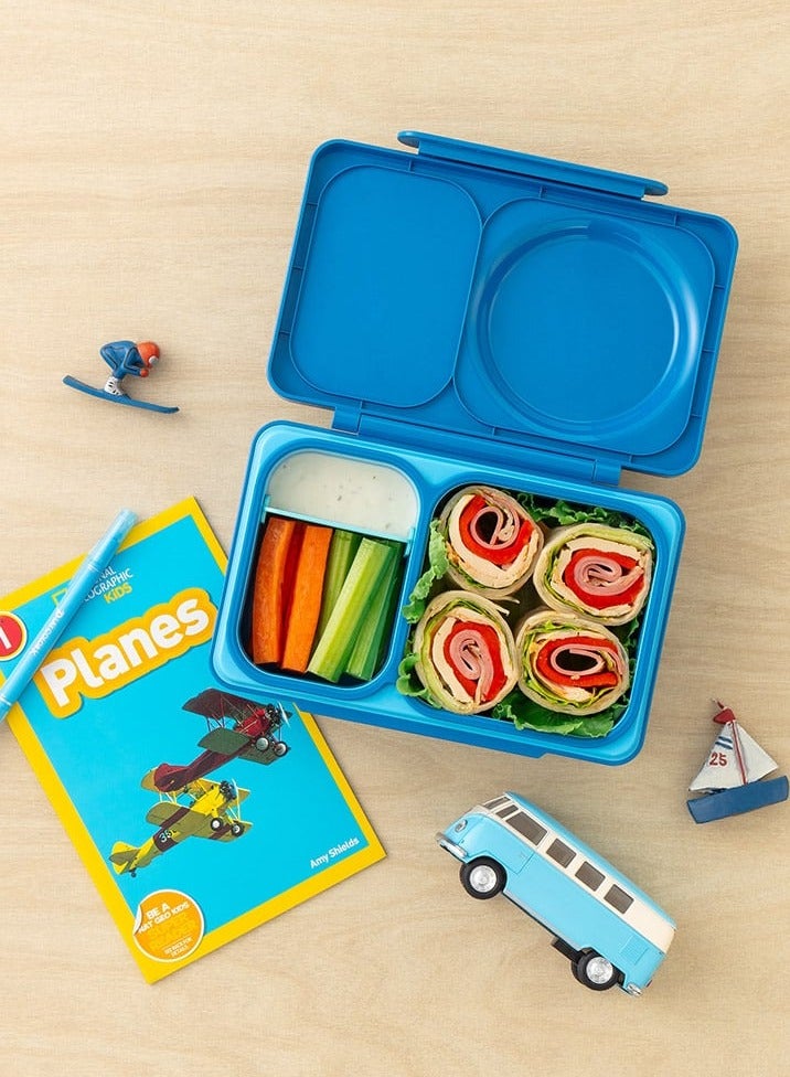 Omielife OmieBox Up Bento Box with Insulated Thermos & Ice Pack, Cosmic Blue - Image 4
