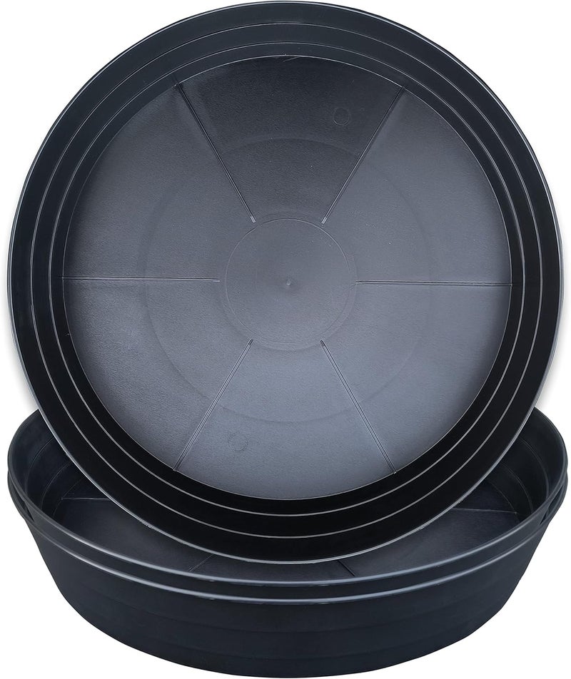 LWALRS 3 Packs Plant Saucer 20 Inches Drip Trays for Pots Durable Sturdy and Deep Plant Tray, Plastic Plant Scucers for Flower Pots Base Indoors - Image 1