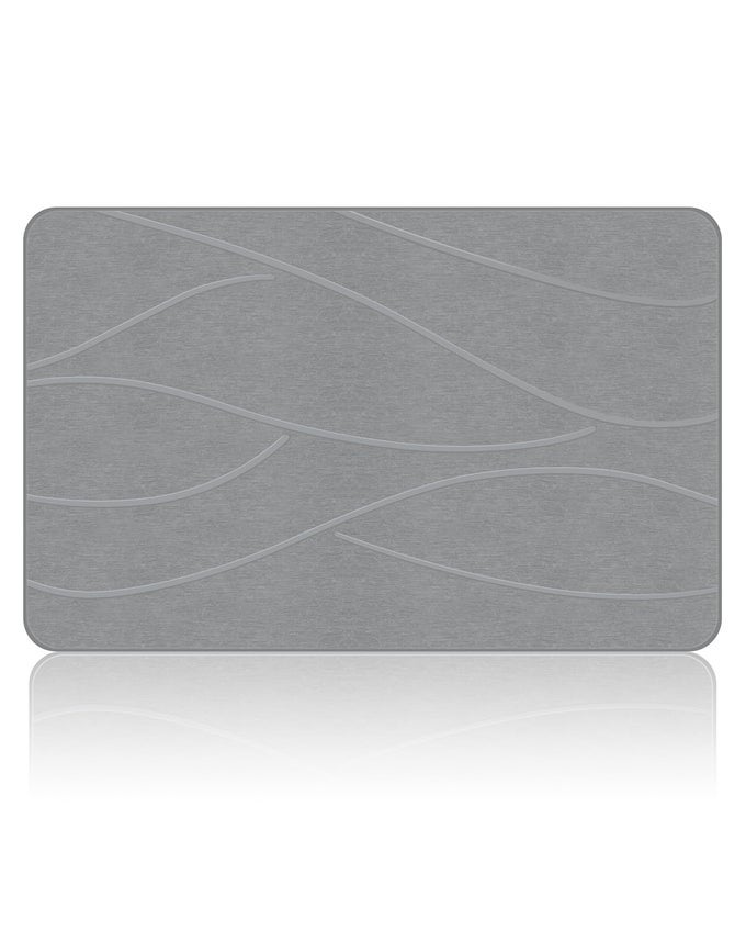 STONE BATH MAT DIATOMACEOUS EARTH SHOWER MAT NONSLIP SUPER ABSORBENT DIATOMITE STONE BATH MATS FOR BATHROOM FLOOR QUICK DRYING NATURAL EASY TO CLEAN236154 GRAY