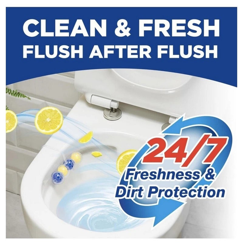 Bloo Power Active Toilet Rim Block Lemon 3 Pack Toilet Cleaner & Freshener with 24/7 Freshness, Limescale Prevention & Dirt Protection for Long Lasting Clean Toilet Bowl - Image 4
