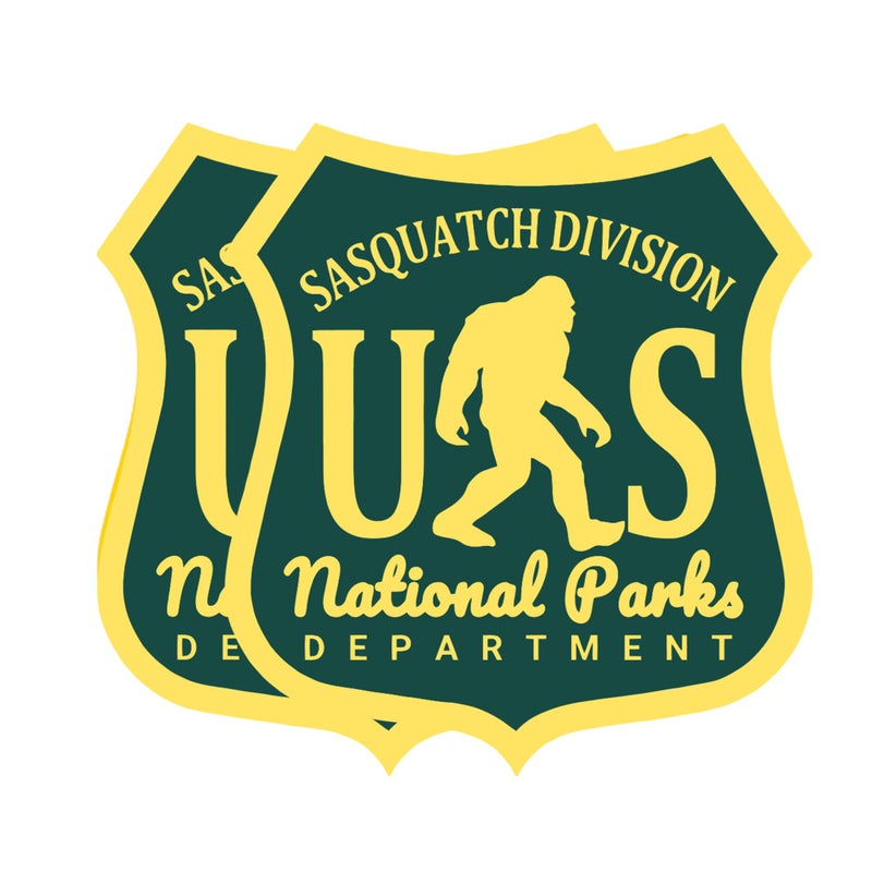 eDesign 2Pack US National Parks Sasquatch Division Vinyl Sticker Bigfoot Decal 4 Inches Bigfoot Stickers for Car Truck SUV Van Window Bumper Wall Laptop Tablet Cup Tumbler and Any Smooth Surface - Image 3