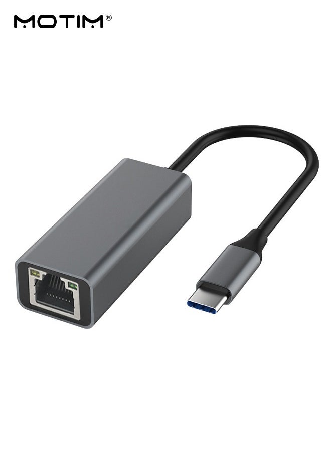 Motim - Type C to Ethernet Adapter Gigabit Type C to 1 Gbps RJ45 Wired Network, Thunderbolt 3 LAN Adaptor Compatible with MacBook, iPhone 16 Series Surface Pro, iPad Pro 2021, Switch, PS5,XPS15/13, Galaxy Tabs - Image 1