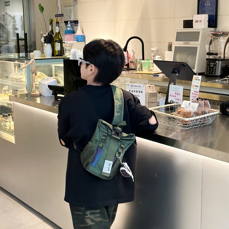 Korean Style Fashionable Cool Men'S And Girls' Chest Bag Outdoor Sports Casual Lightweight Children'S Crossbody Bag Children'S Bag - Image 5