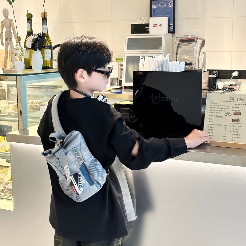 Korean Style Fashionable Cool Men'S And Girls' Chest Bag Outdoor Sports Casual Lightweight Children'S Crossbody Bag Children'S Bag - Image 3