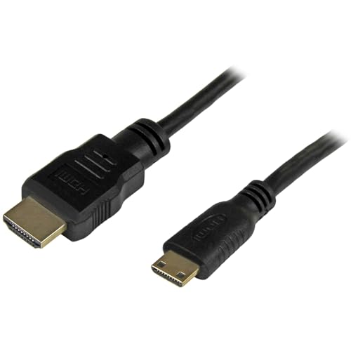 StarTech.com 1 ft High Speed HDMI Cable with Ethernet - HDMI to HDMI Mini- M/M (HDMIACMM1),Black - Image 5