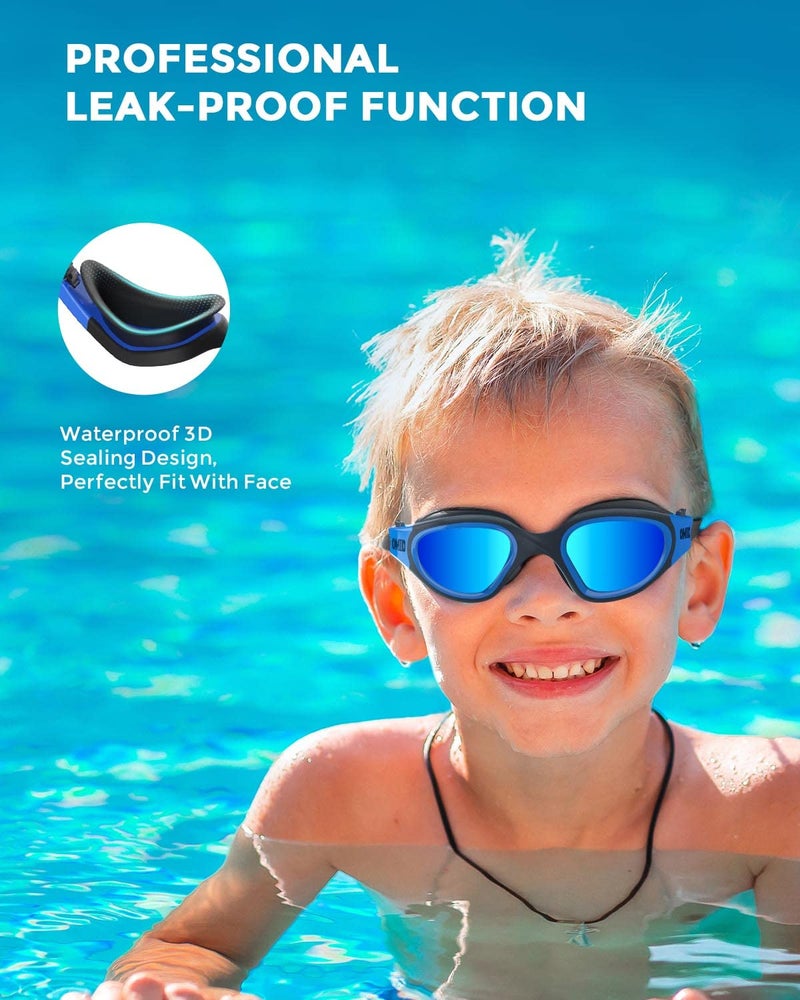 OMID Kids Swim Goggles, P2mini Polarized Swimming Goggles Comfortable for Age 6-14 - Image 5