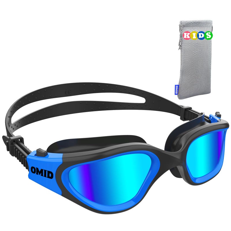 OMID Kids Swim Goggles, P2mini Polarized Swimming Goggles Comfortable for Age 6-14 - Image 1