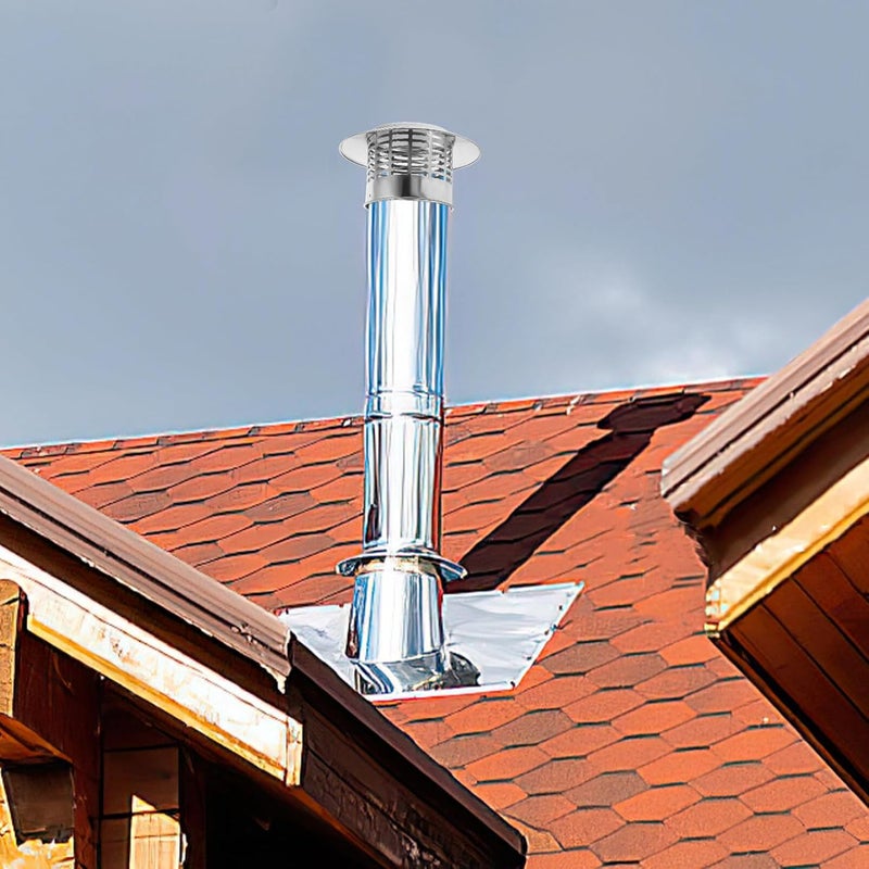Gadpiparty Chimney Rain Cap Roof Vent Protector Exhaust Hood Stylish Design Easy Installation for Outlets Ventilation Keeps Debris - Image 4