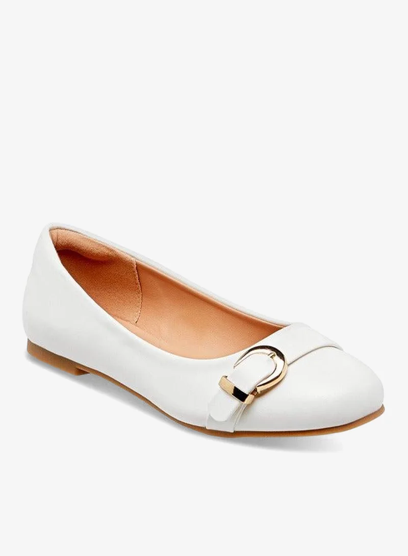 Buckle Accent Ballerina Shoes