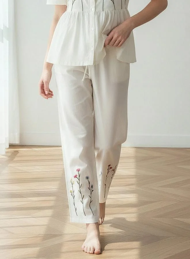 Splash FAV  Pyjama Set Button-Down Top and Pants Cotton for Women | Best Price UAE