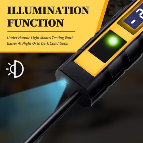 AWBLIN 4-75V DC Automotive Test Light, LCD Digital Light Tester with Voltmeter, Heavy Duty Circuit Tester with Polarity Indicate and Illuminating Lights, Fuse Voltage Tester Auto Electrical Tool - Image 5