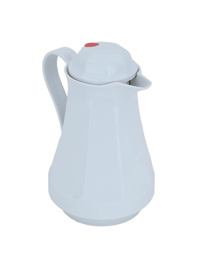 ROTPUNKT Glass Thermos 1 Liter Plastic Body White - Image 2