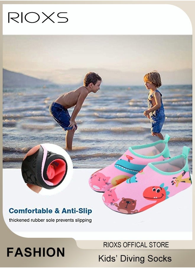 RIOXS Water Shoes Beach Socks For Kids, Toddler Baby Girls Boys Barefoot, Quick-Dry Non-Slip Swim Socks, Quick-Dry Non-Slip Diving Socks, Sports Shoes For Kid In Beach Swimming Pool Water Park  - Image 5