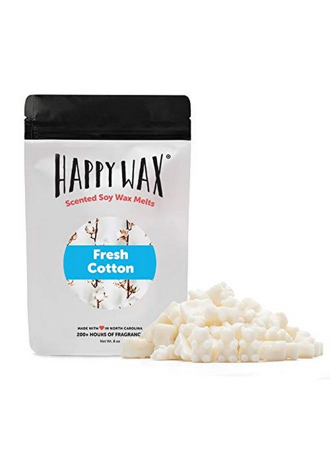 Happy Wax Happy Wax Fresh Cotton Scented Bear Wax Melts - Natural Strong Scented Fresh Wax Melts Infused w/Essential Oils - Non Toxic Wax Melt & Pet Safe Wax Melts - (8 oz Pouch)  - Image 1
