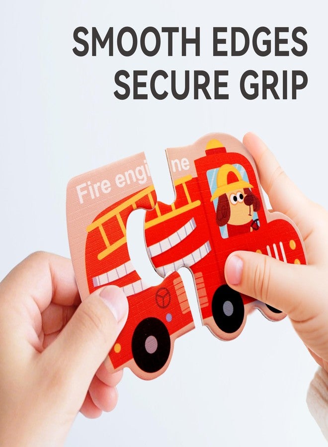 Dotimo kids Dotimo 30 PCS Vehicle Pairing Magnetic Puzzle - Truck Fridge, Magnets Kids, Fridge Magnets for Toddlers 1-3 - Image 3
