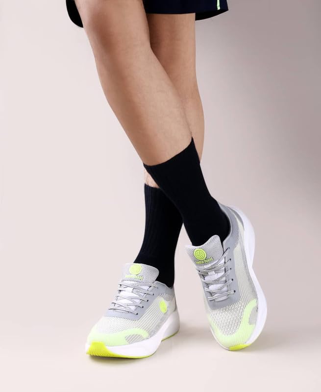 Bacca Bucci ZippyZest FlashRunners: High-Performance Sports Shoes with Ultra-Breathable Mesh, Energy-Responsive Cushioning, and Durable Grey - Image 3