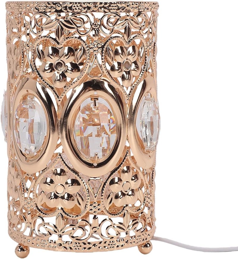 TOPINCN Crystal Table Lamp with 3 Color Temperatures and Dimmable USB - Image 1