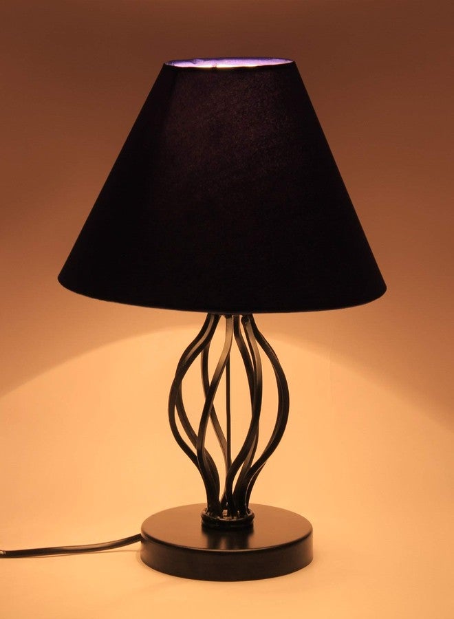 Devansh Blue Cotton Basket Table Lamp - Image 3