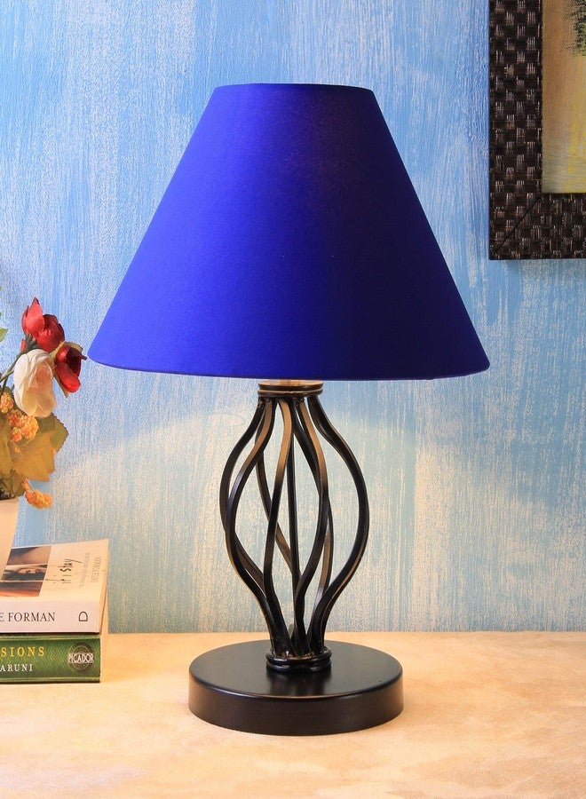 Devansh Blue Cotton Basket Table Lamp - Image 1