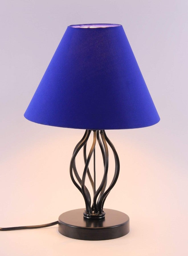 Devansh Blue Cotton Basket Table Lamp - Image 4