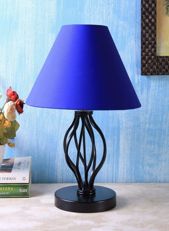 Devansh Blue Cotton Basket Table Lamp - Image 2