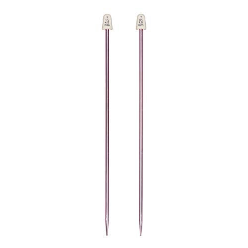 Susan Bates 10-Inch Silvalume Single Point Knitting Needle, 4.5mm, Rose - Image 3