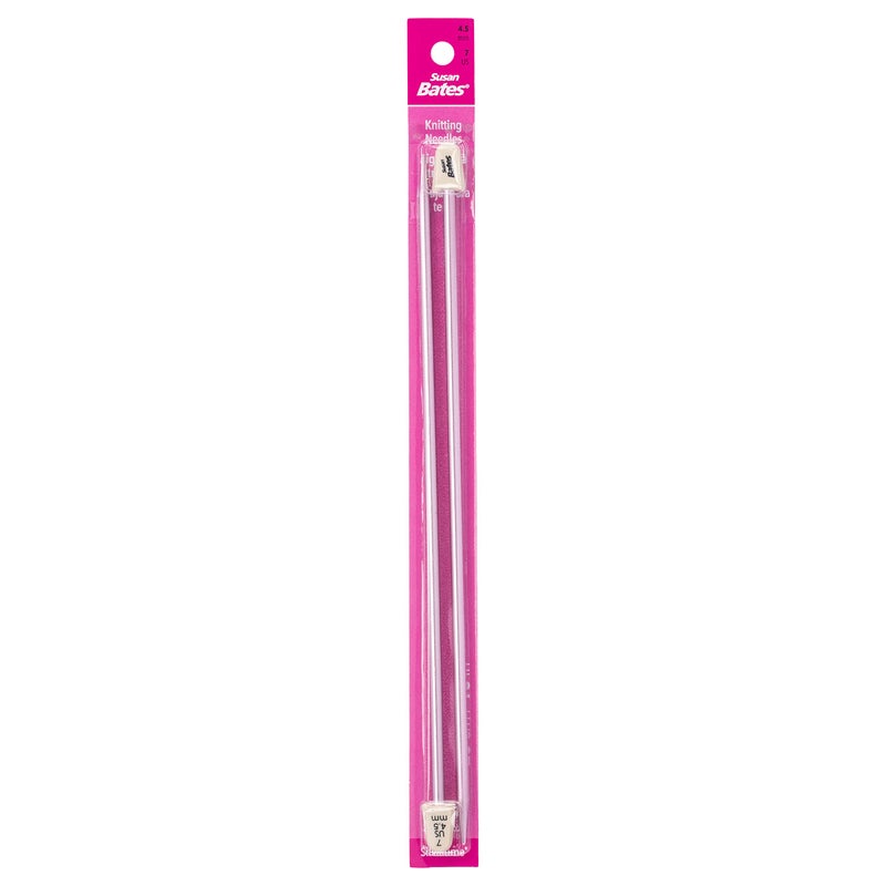Susan Bates 10-Inch Silvalume Single Point Knitting Needle, 4.5mm, Rose - Image 5