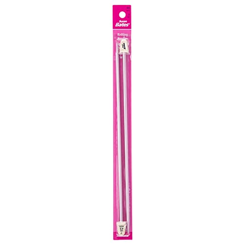 Susan Bates 10-Inch Silvalume Single Point Knitting Needle, 4.5mm, Rose - Image 1