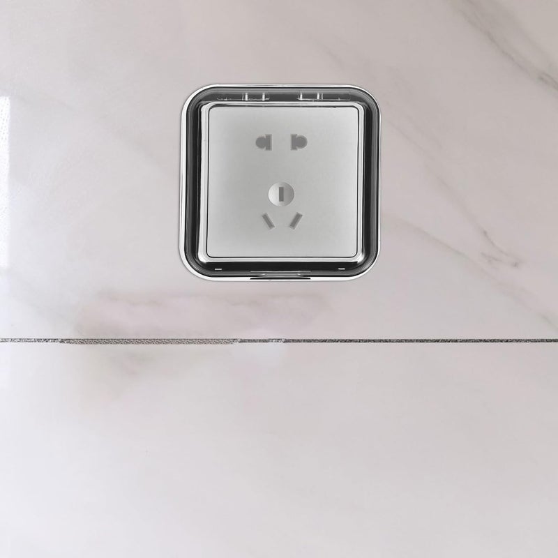 Ciieeo Waterproof Outlet Cover 2pcs, Adhesive Socket Protective Case with Wall Mount for Bathroom and Outdoor Use, Black Weatherproof Electrical Socket Box - Image 4