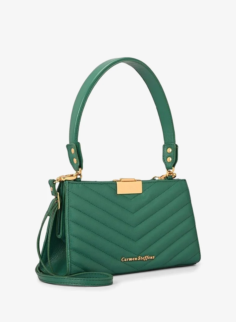 Eucalyptus Green Quilted Shoulder Bag