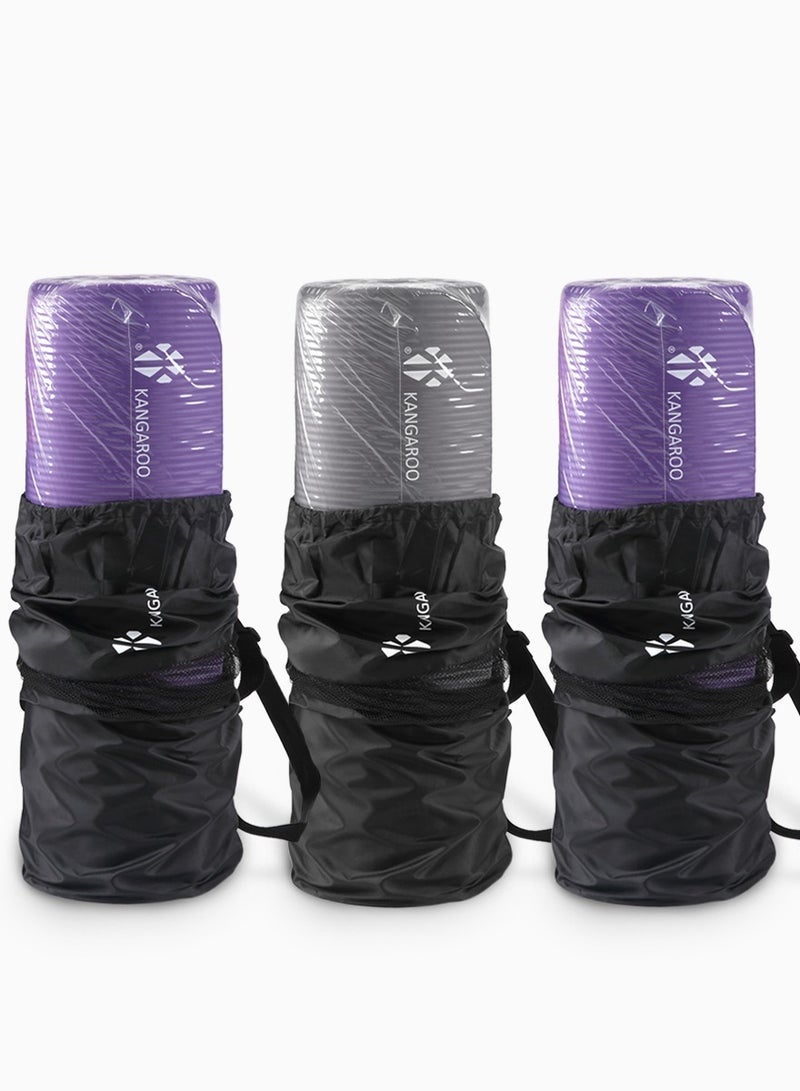 كانجرو فرشة التمارين الحصيره الرياضية كانجرو بسماكة 1.5سم مع حبل وشنطة عدد 3 - Image 1