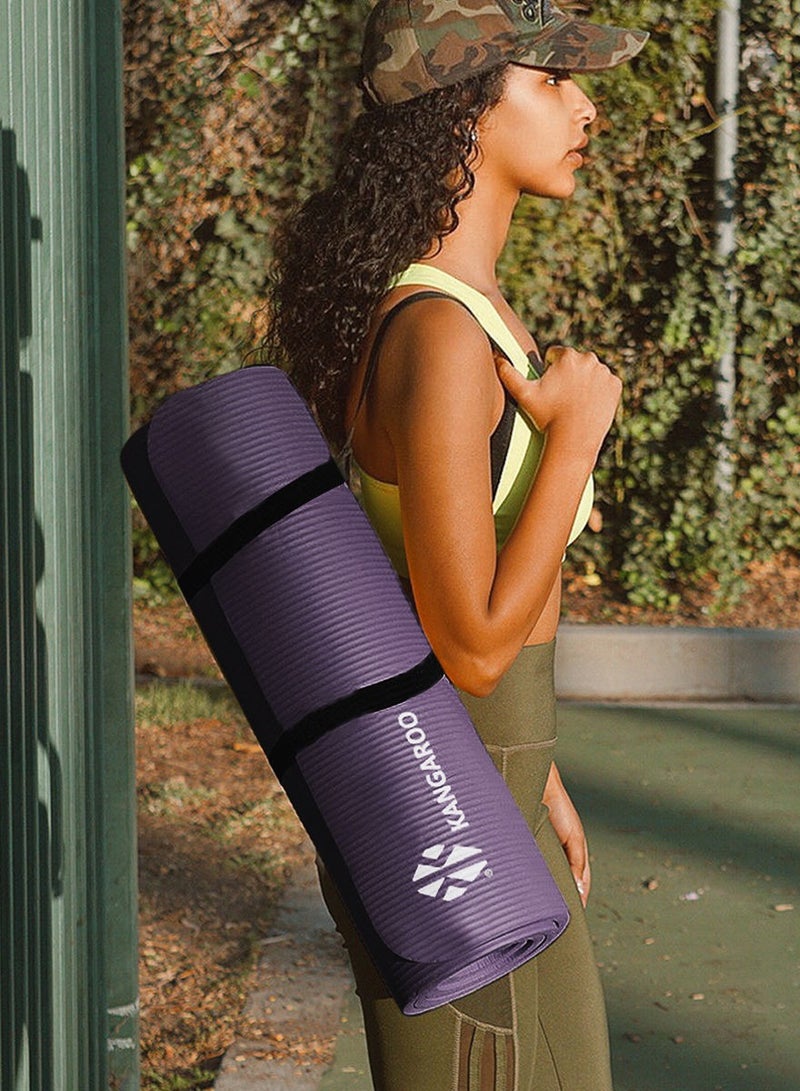 كانجرو فرشة التمارين الحصيره الرياضية كانجرو بسماكة 1.5سم مع حبل وشنطة عدد 3 - Image 3