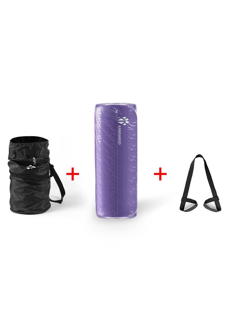 كانجرو فرشة التمارين الحصيره الرياضية كانجرو بسماكة 1.5سم مع حبل وشنطة عدد 3 - Image 2