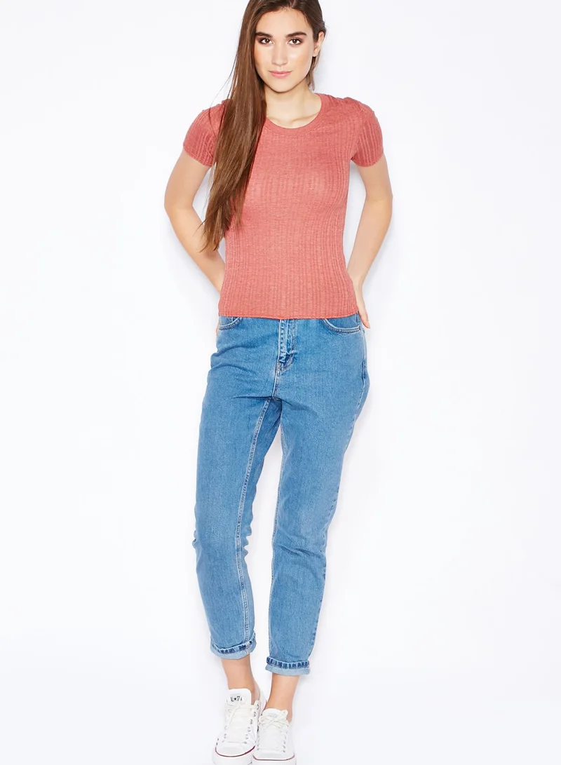 TOPSHOP Ribbed T-Shirt
