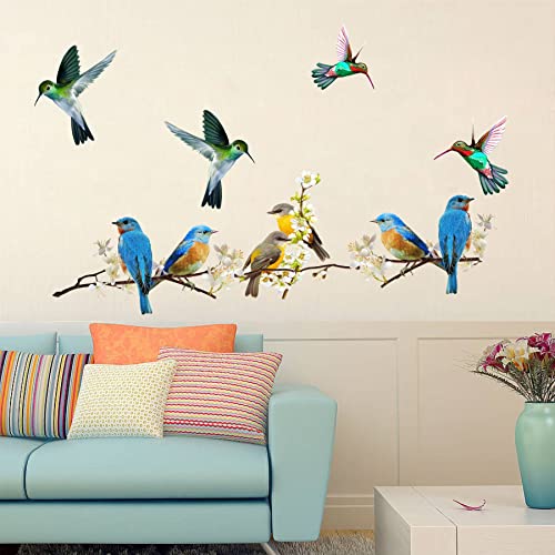 Sticker Yard Birds with Branch Vinyl Wall Stickers Wall Cover Size 20X36Inch - Image 2