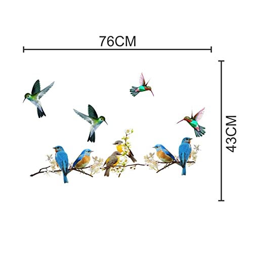 Sticker Yard Birds with Branch Vinyl Wall Stickers Wall Cover Size 20X36Inch - Image 3