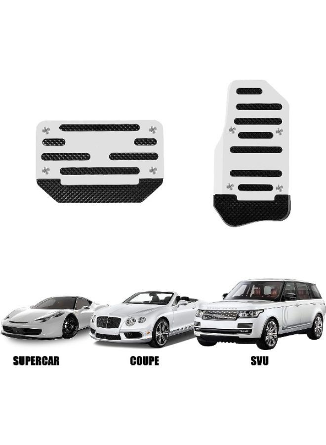 Generic 1 Set Aluminum Alloy Non-Slip Pedal and Sport Brake Pedal Pads - Image 3