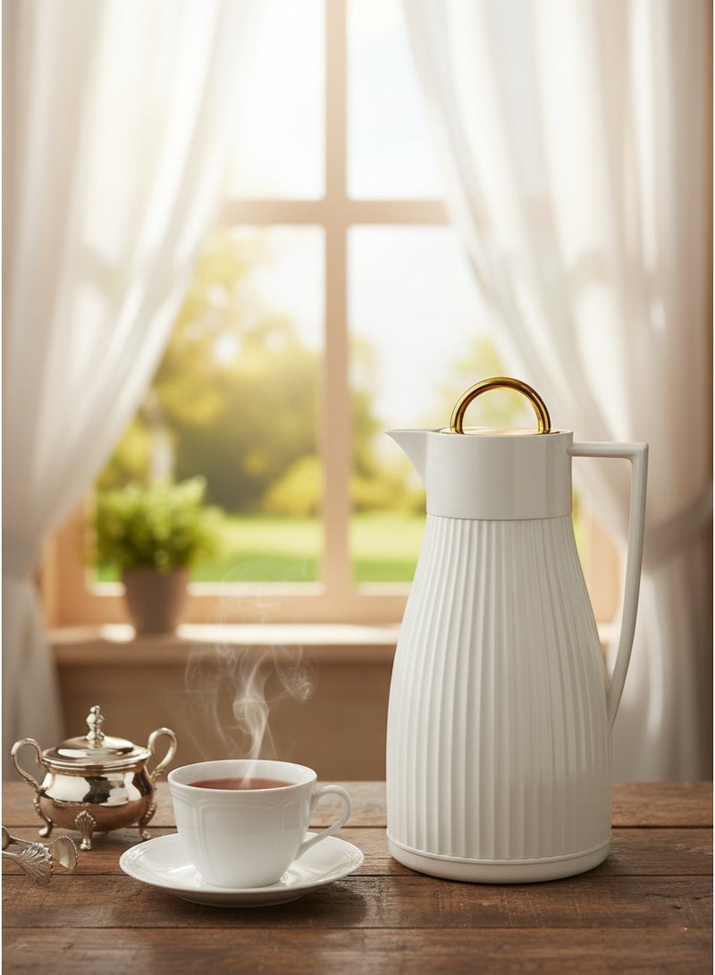 باصرة ترمس شاي وقهوة 1 لتر – عزل حراري يدوم 12 ساعة للحفاظ على نكهتك المفضلة - Image 3