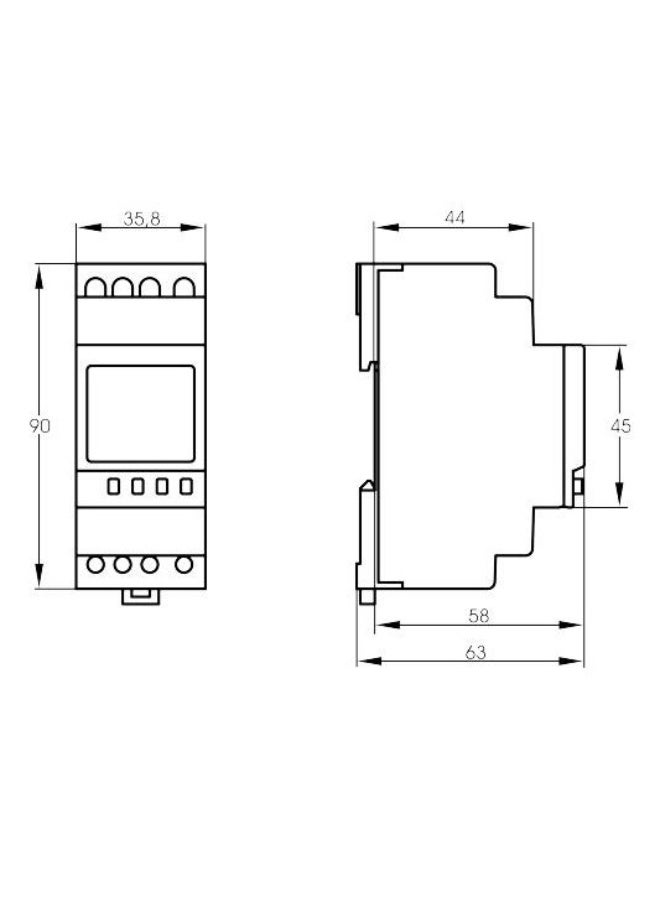 Muller Digital Timer Relay Multi Function 230V Din Rail MR28.10 - Image 3
