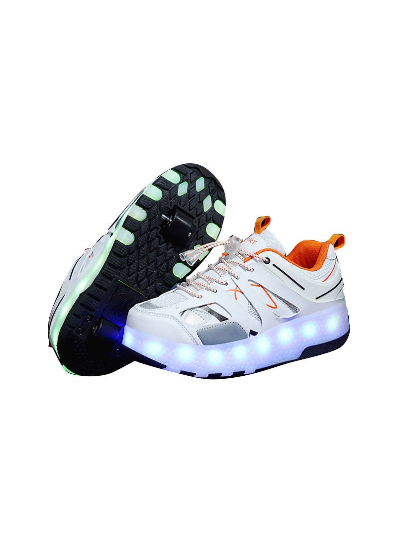 Sharpdo Breathability Roller Shoes USB Charge Girls Boys Sneakers with Wheels LED Roller Skates Shoes - Image 1