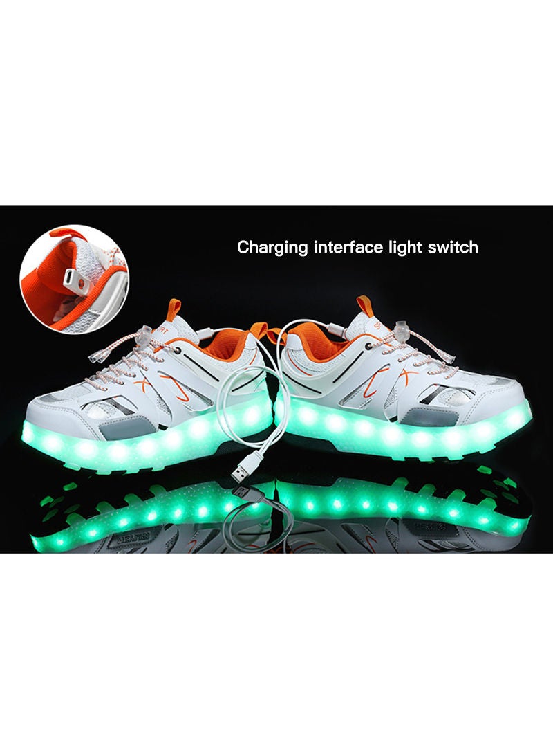 Sharpdo Breathability Roller Shoes USB Charge Girls Boys Sneakers with Wheels LED Roller Skates Shoes - Image 3