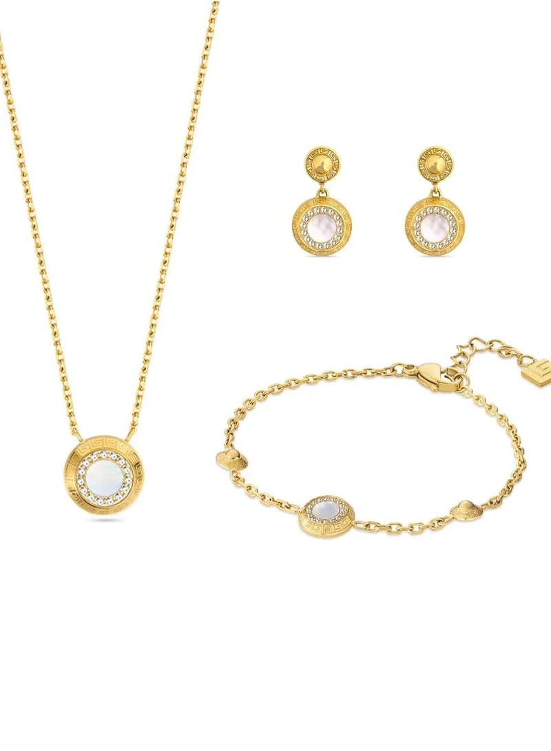 Guy Laroche Victoria Gold Necklace, Earrings & Bracelet Set for Women