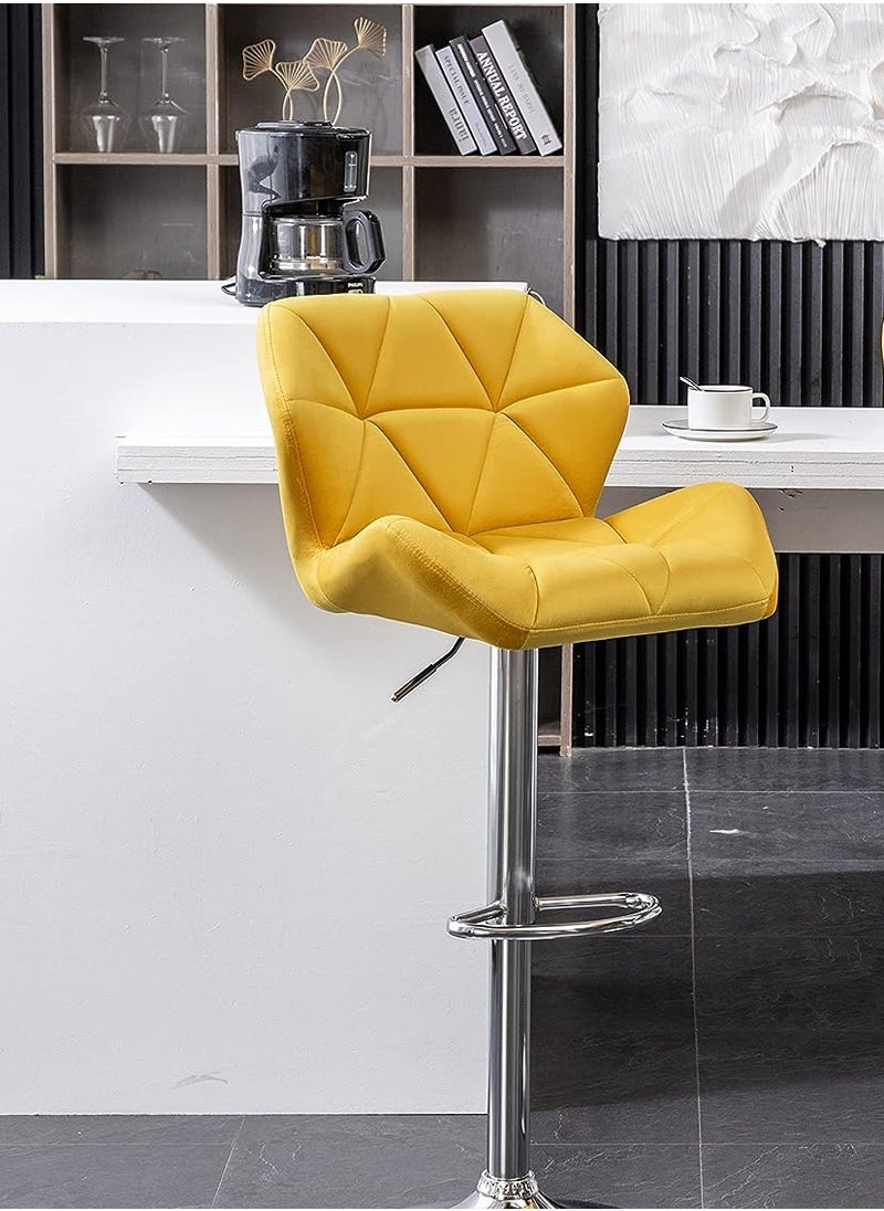 CityRiya-Long Bar Stools Swivel Kitchen Dining Chair Adjustable Bar Chairs Modern Barstools Square Lounge Chair Island Chair Counter Height Metal Chairs with Back for Home Kitchen Island  - Image 1