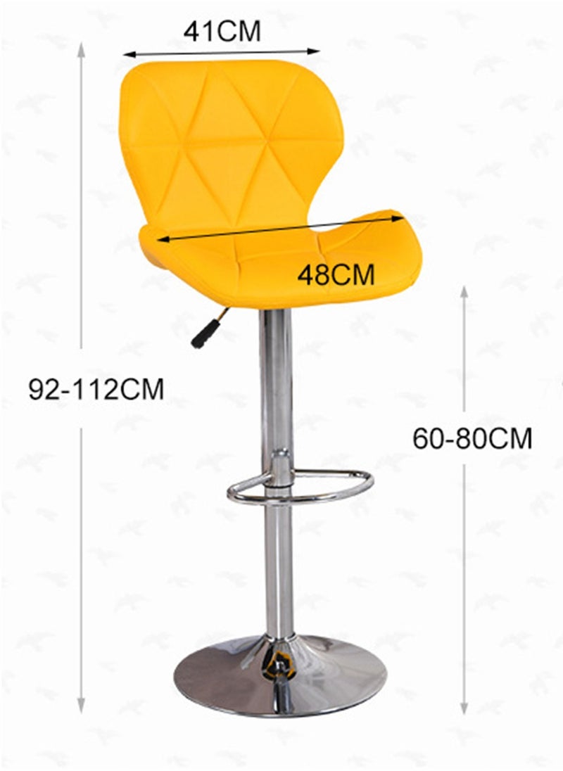 CityRiya-Long Bar Stools Swivel Kitchen Dining Chair Adjustable Bar Chairs Modern Barstools Square Lounge Chair Island Chair Counter Height Metal Chairs with Back for Home Kitchen Island  - Image 2