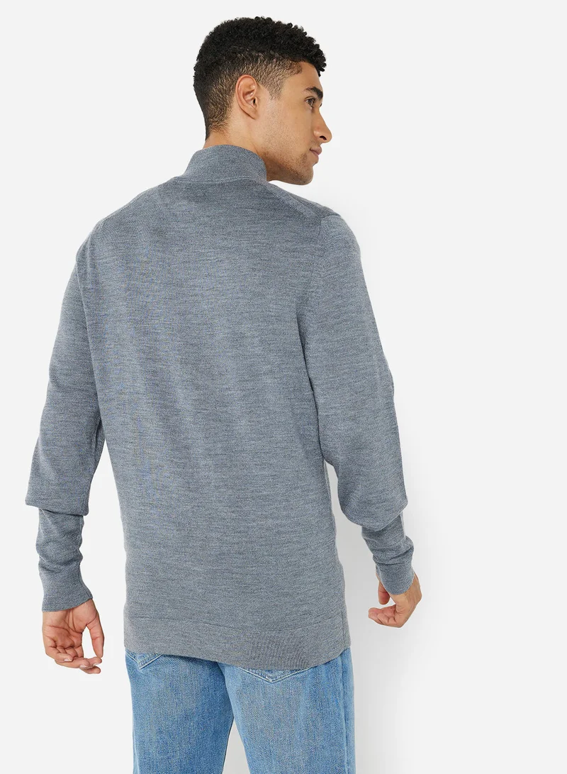 كالفن كلاين SUPERIOR WOOL QUARTER ZIP