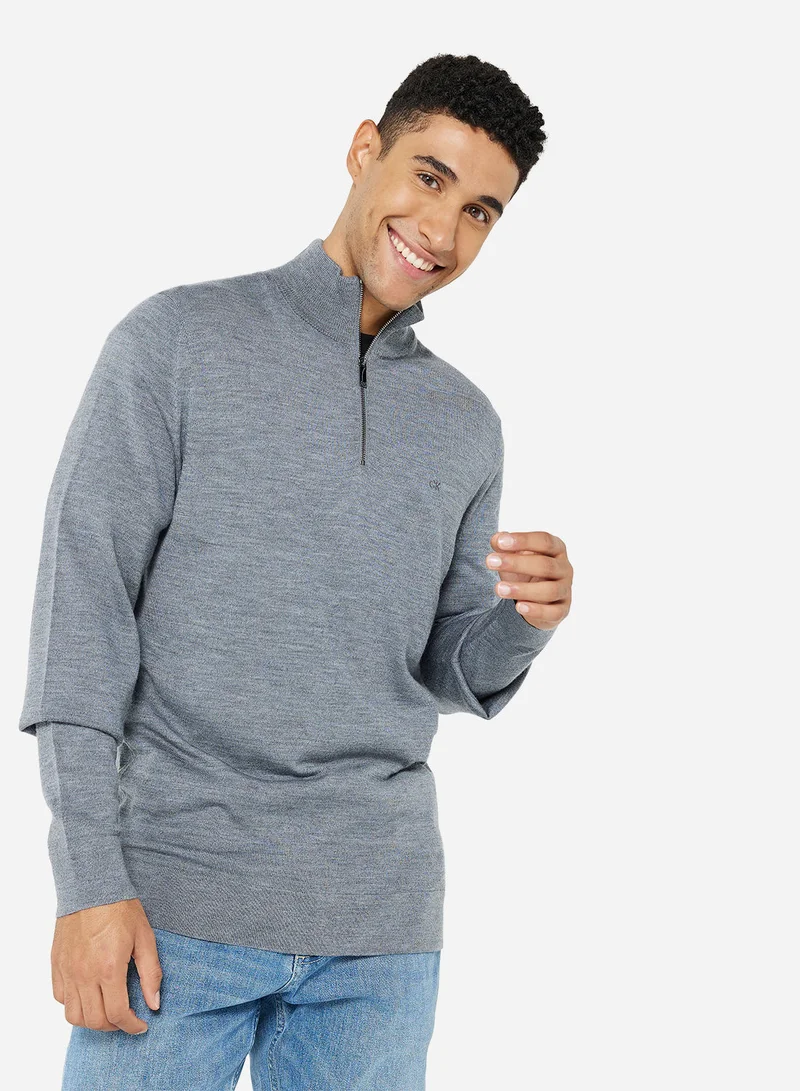كالفن كلاين SUPERIOR WOOL QUARTER ZIP