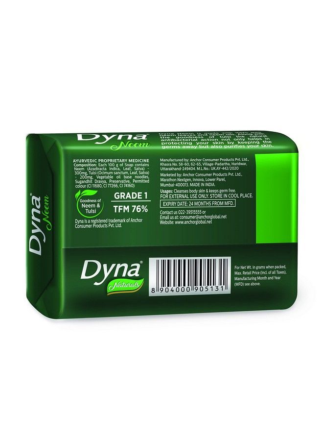 Anchor Dyna Naturals Neem & Tulsi Extract Soap 100G X 5 - Image 4