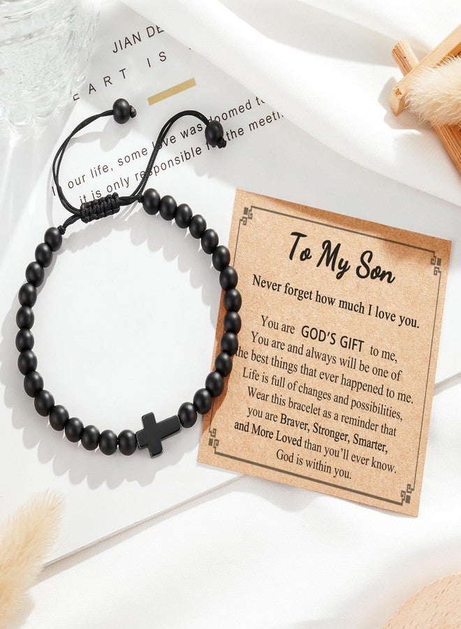 Tarsus Cross Bracelet for Men Teens, Cross Jewelry Christian Gifts for Easter, Christmas, Birthday, Religious ..., average, Stainless Steel, no gemstone - Image 2