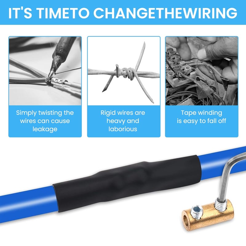 Serplex ® 10 قطع موصلات الأسلاك مع 10 قطع أنابيب انكماش حراري، براغي ومفتاح 6 AWG توصيل سريع طرفي 80 أمبير موصل دائري - Image 3